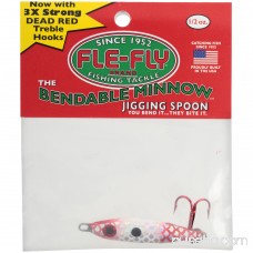 Fle-Fly Bendable Minnow Jigging Spoon, 1/2 oz, Red 550260831